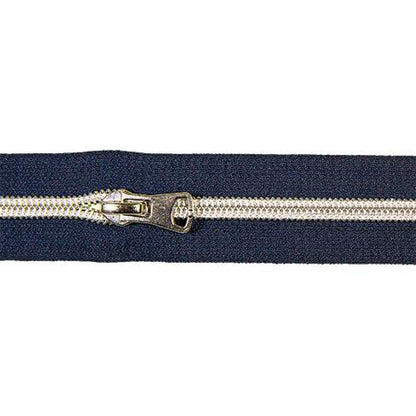 Endlosreißverschlusse 8mm Zähne incl aufgezogene Schieber-  silber