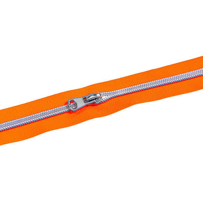 Endlosreißverschlusse 8mm Zähne incl aufgezogene Schieber-  silber