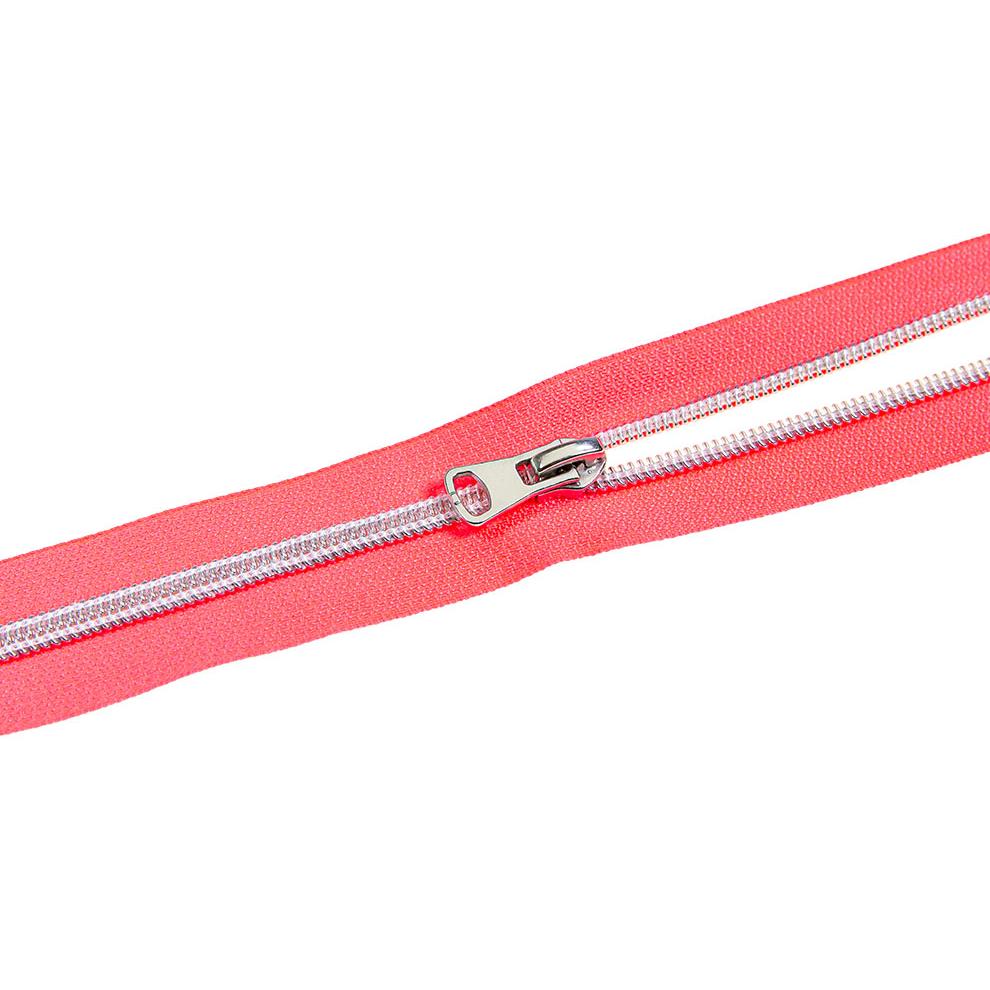 Endlosreißverschlusse 8mm Zähne incl aufgezogene Schieber-  silber