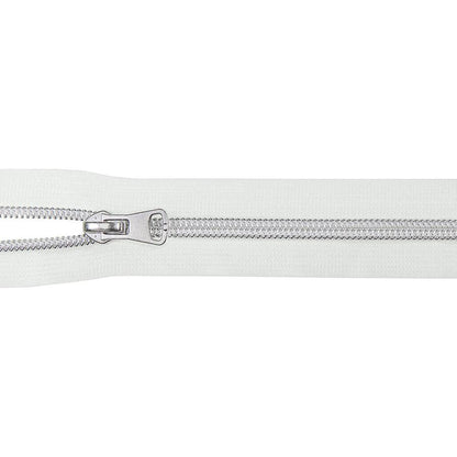 Endlosreißverschlusse 8mm Zähne incl aufgezogene Schieber-  silber