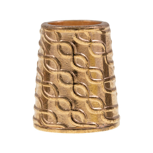 Kordelenden konisch hellgold 8mm