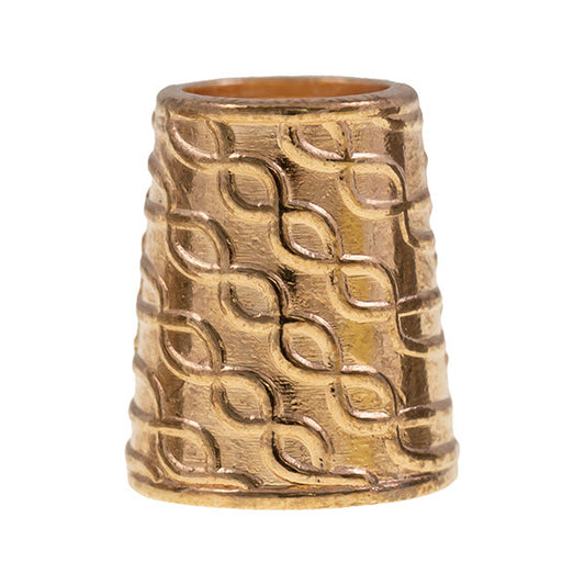 Kordelenden konisch hellgold 8mm