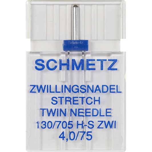 Zwillings Nähmaschinennadeln 130/705 Stretch 75/4.0mm
