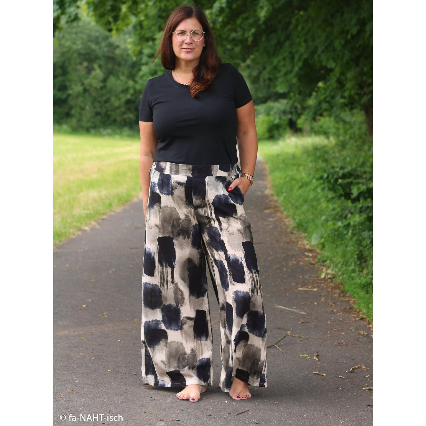 Baumwoll-Leinen „Adria – Aquarell“ – Swafing