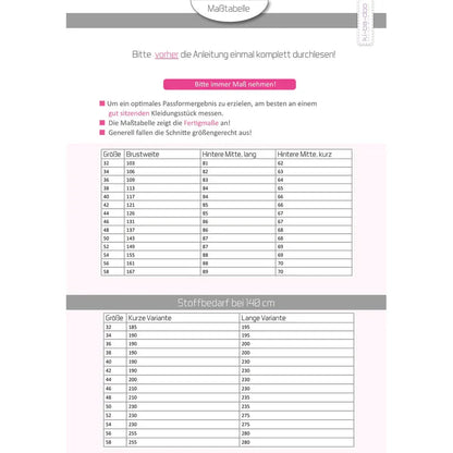 Papierschnitt Boyfriend Bluse  | Größe 32-58