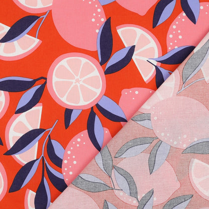Coated Cotton „Lemon & Blood Orange“ – spritzig, praktisch & sonnig schön