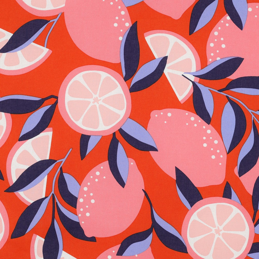 Coated Cotton „Lemon & Blood Orange“ – spritzig, praktisch & sonnig schön