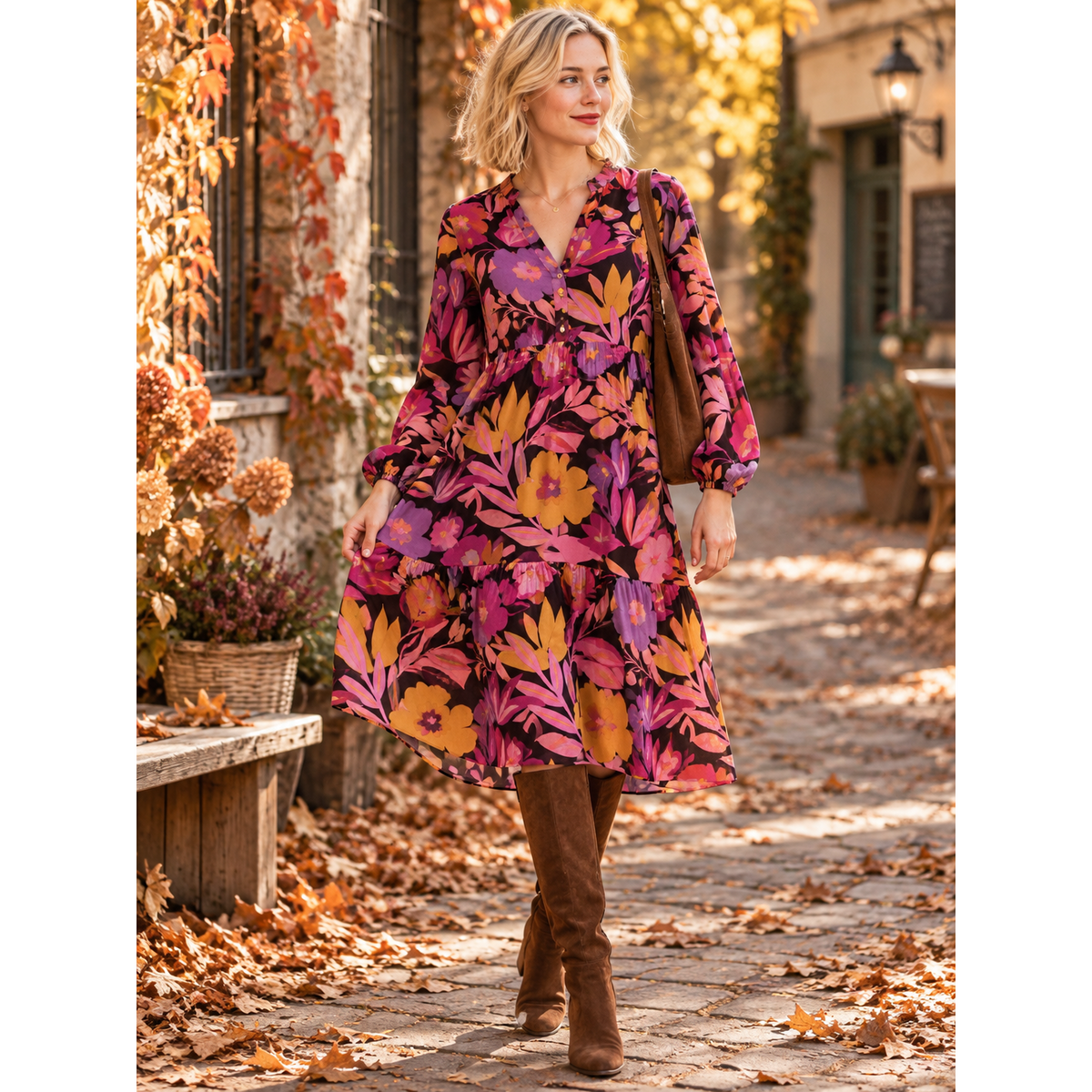 Ecovero Viscose Herbstblüte
