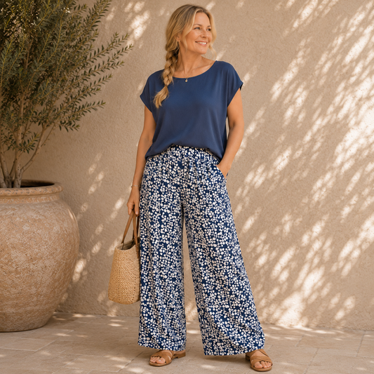 Viscose "Nordischer Blütentanz" -Light & Lush