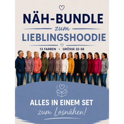 "Nähset Lieblingshoodie- Boston" der perfekter Begleiter für gemütliche Stunden