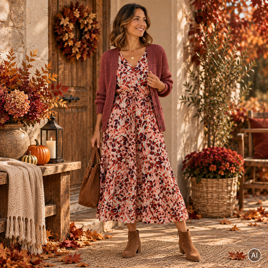 Viscose "Blätterzauber Rosé" -Light & Lush