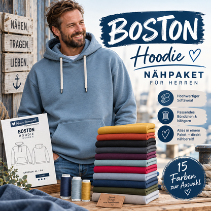 Nähpaket Boston Bundle für Herren- der perfekte Alltagsbegleiter für Ihn
