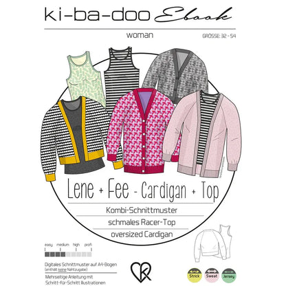 Papierschnitt Top & Cardigan Fee/Lene | Größe 32-54