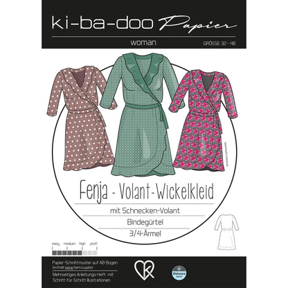 Papierschnitt Wickelkleid Fenja | Größe 32 -48