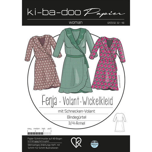 Papierschnitt Wickelkleid Fenja | Größe 32 -48