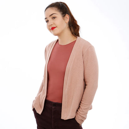 FRAU JACKY • Cardigan mit aufgesetzten Taschen  / Papierschnitt