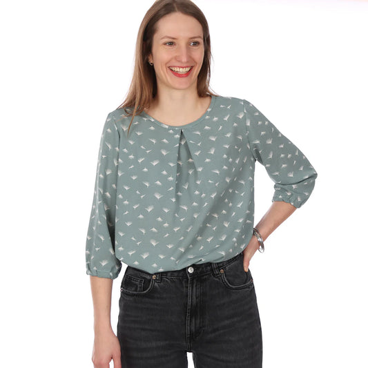 FRAU SUKI • Bluse Kellerfalte / Papierschnitt