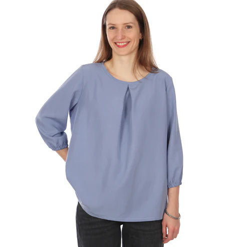 FRAU SUKI • Bluse Kellerfalte / Papierschnitt