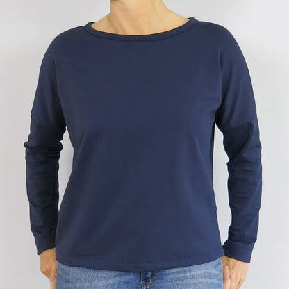 FRAU VEGA • Pulli mit Wickeloptik / Papierschnitt