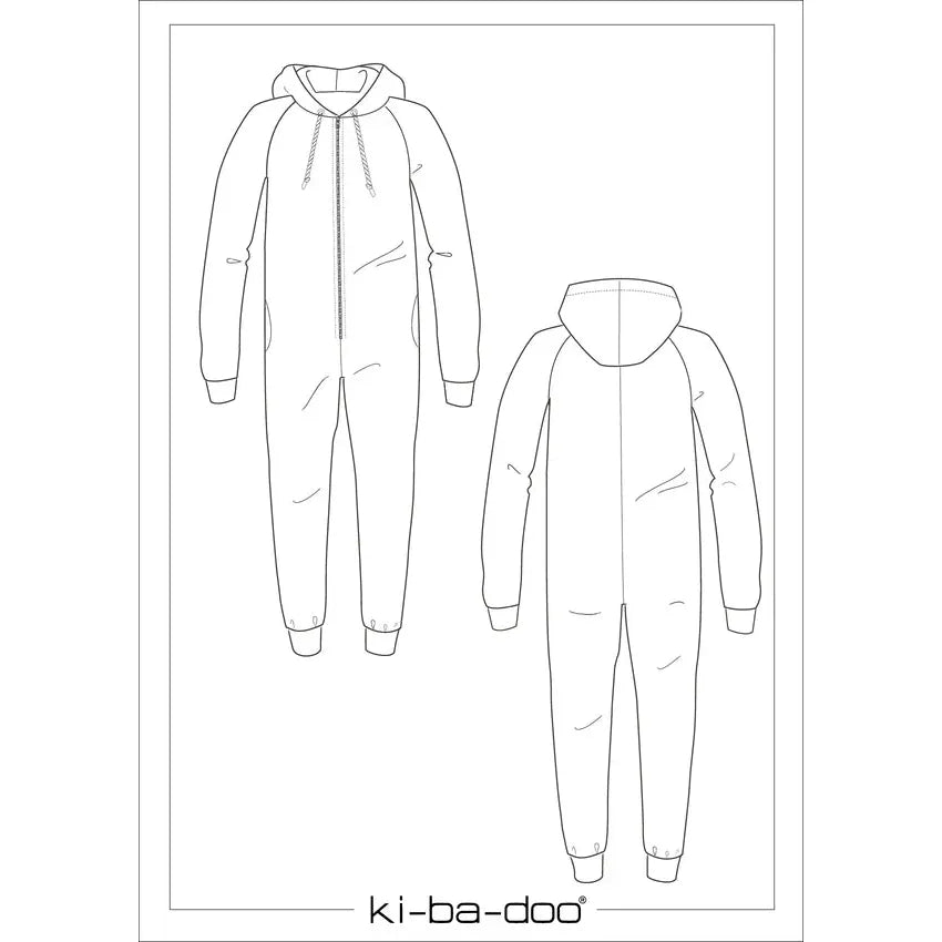 Papierschnitt Raglan Jumpsuit Kinder | Größe 86-164