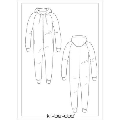 Papierschnitt Raglan Jumpsuit Kinder | Größe 86-164