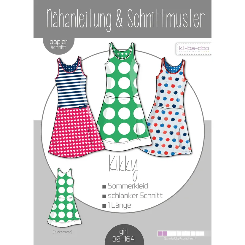Papierschnitt Sommerkleid Kikky | Größe 80-164