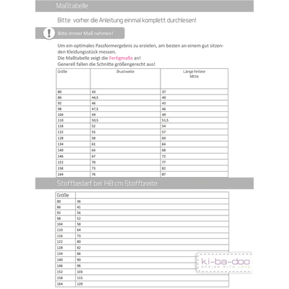 Papierschnitt Sommerkleid Kikky | Größe 80-164