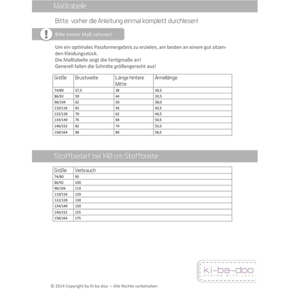 Papierschnitt Hoodie Lou |  Größe 74/80- 158/164