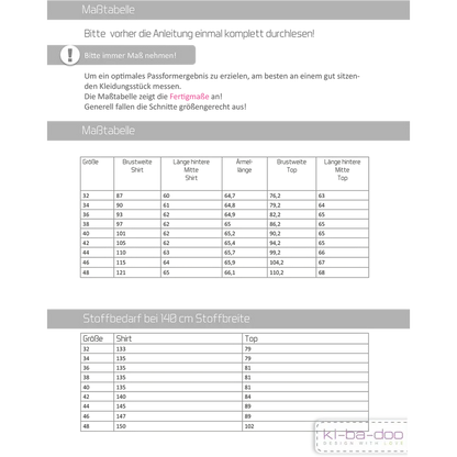 Papierschnitt Malotty Damen  | Größe 32- 58