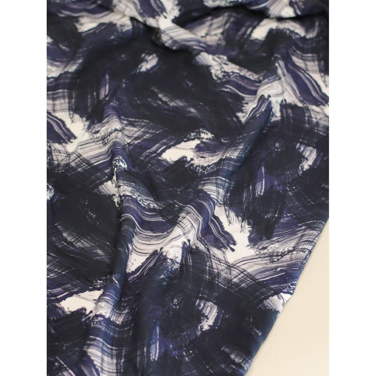 Viscose BEA BRUSH – dark navy  LENZING™ ECOVERO™ Viscose