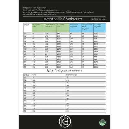 Papierschnitt Mix&Match Basic T-Shirt |Größe 32-58