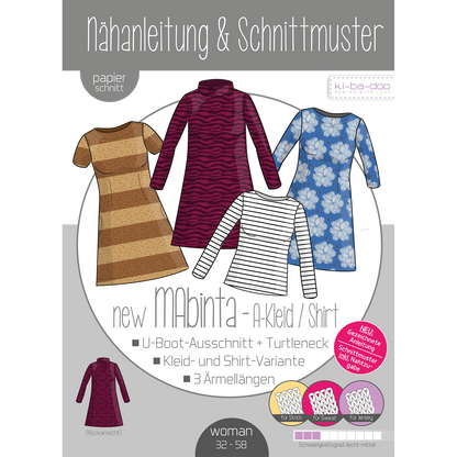 Papierschnitt Kleid/Shirt new Mabinta Damen | Größe 32-58