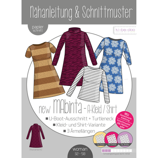 Papierschnitt Kleid/Shirt new Mabinta Damen | Größe 32-58