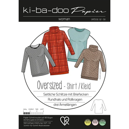 Papierschnitt Oversized Shirt/ Kleid Damen | Größe 32-58