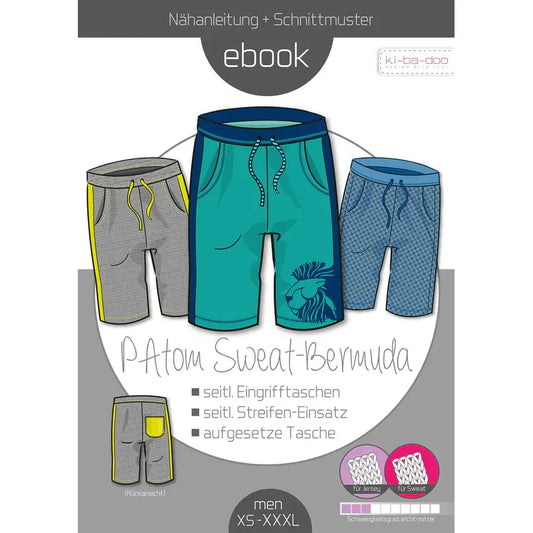 Papierschnitt Bermuda PAtom Herren | Größe XS-XXXL