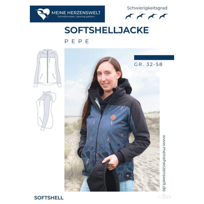 Softshelljacke für Damen - Schnittmuster - Pepe - Papierschnittmuster