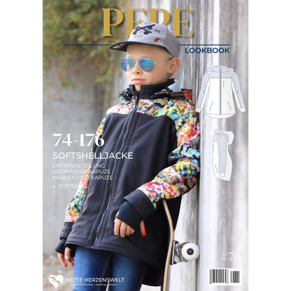 Softshelljacke Kinder - Schnittmuster Gr. 74-176 - Pepe - Papierschnittmuster