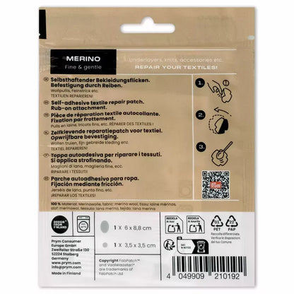 Rub-on Patch MERINO hellgrau 2St