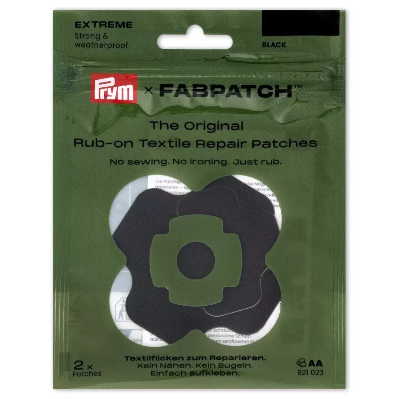 Rub-on Patch EXTREME schwarz 2St