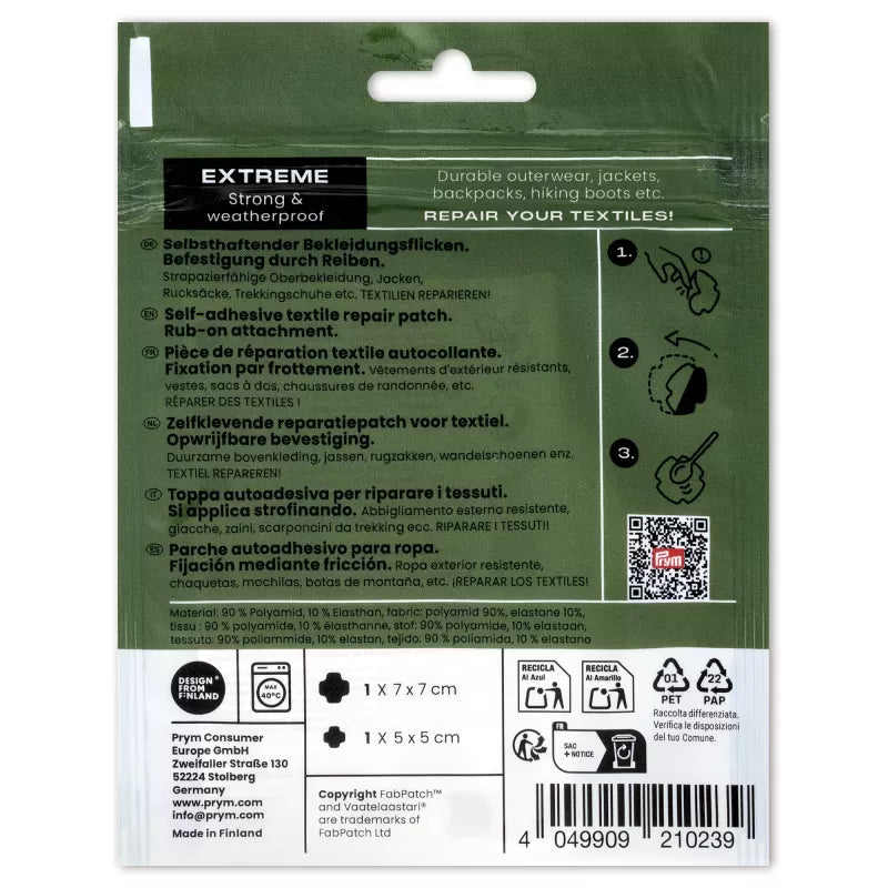 Rub-on Patch EXTREME schwarz 2St