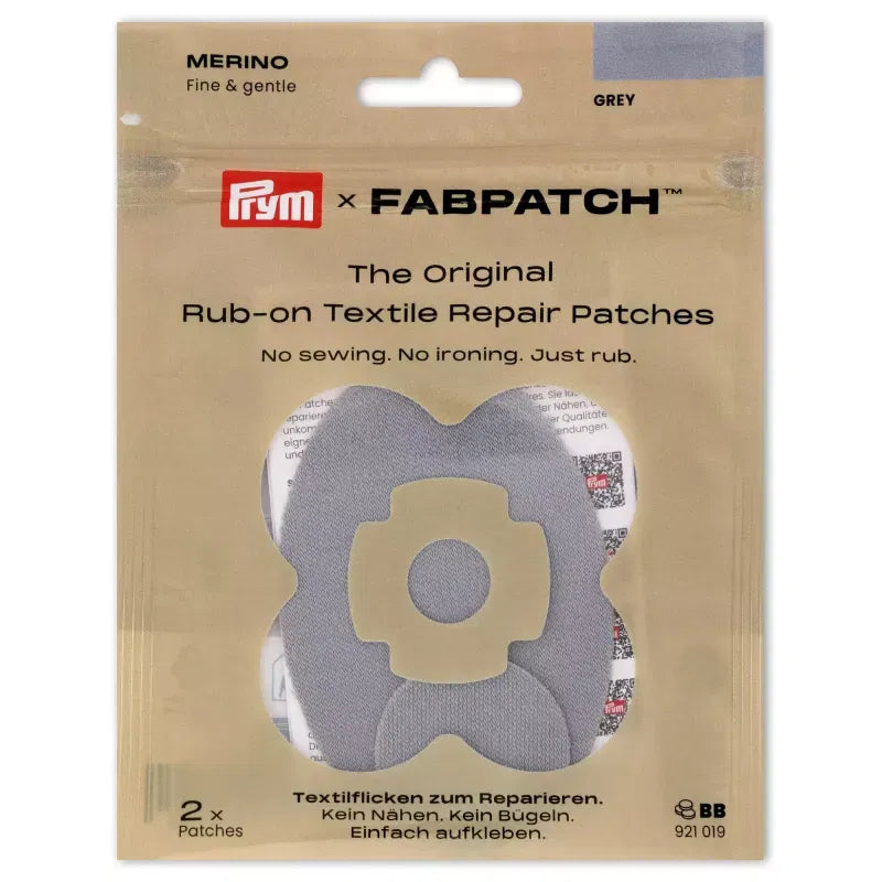 Rub-on Patch MERINO hellgrau 2St