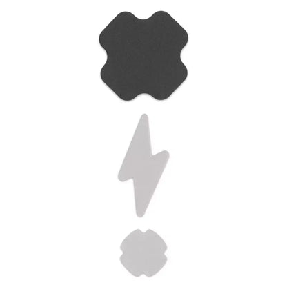 Rub-on Patch REFLECTIVE schwarz/grau 3St