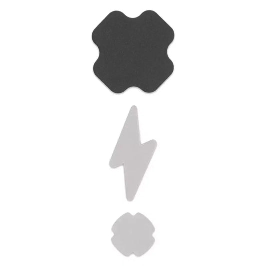 Rub-on Patch REFLECTIVE schwarz/grau 3St