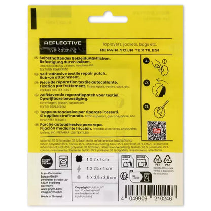 Rub-on Patch REFLECTIVE schwarz/grau 3St