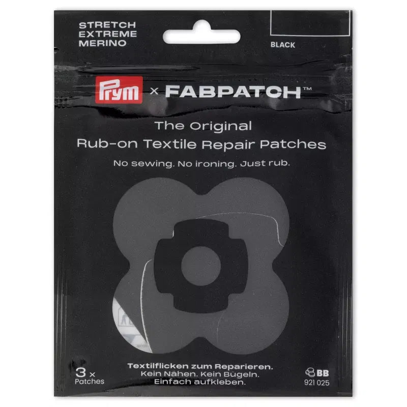 Rub-on Patch REPAIR KIT schwarz 3St