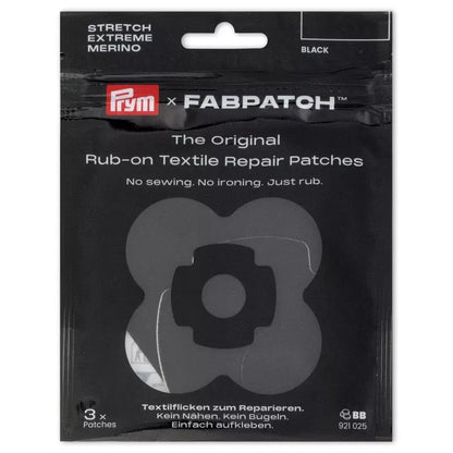 Rub-on Patch REPAIR KIT schwarz 3St