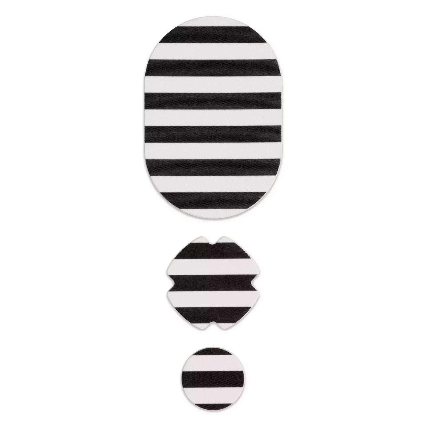 Rub-on Patch STRETCHDE. s/w Streifen 3St