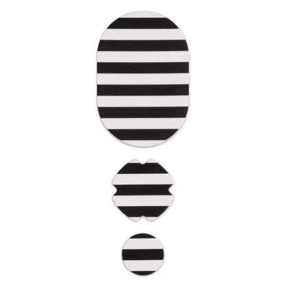 Rub-on Patch STRETCHDE. s/w Streifen 3St