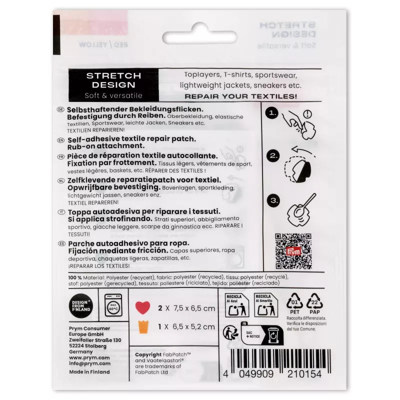 Rub-on Patch STRETCHDE. Krone Herz 3St