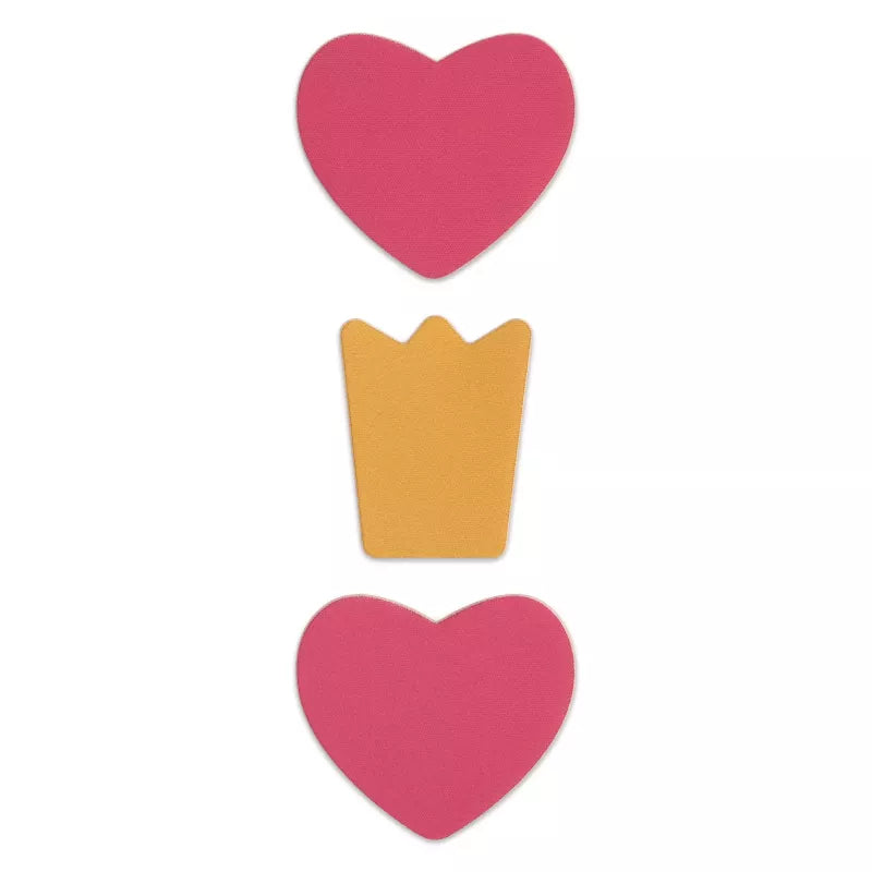 Rub-on Patch STRETCHDE. Krone Herz 3St